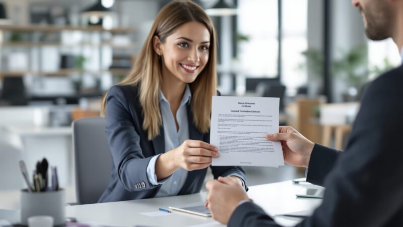 attestation de fin de contrat